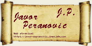 Javor Peranović vizit kartica